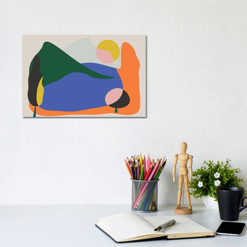 Bold I by Flatowl - Wrapped Canvas Print, 20.32 cm H x 30.48 cm W