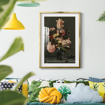 Vintage Floral Print CCCLI -Framed Print