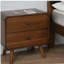 Dark Walnut 2-Drawer Nightstand