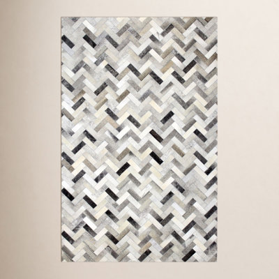Marsha Handmade Cowhide Ash Rug