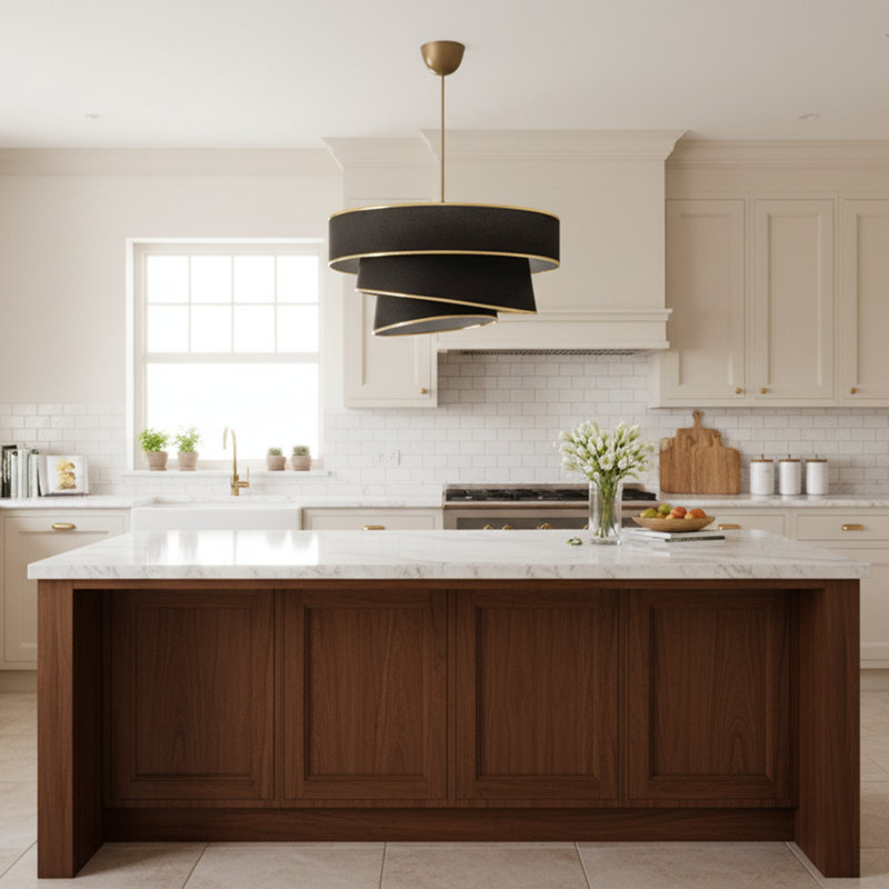 Yesemia Chandelier, Gold, Black