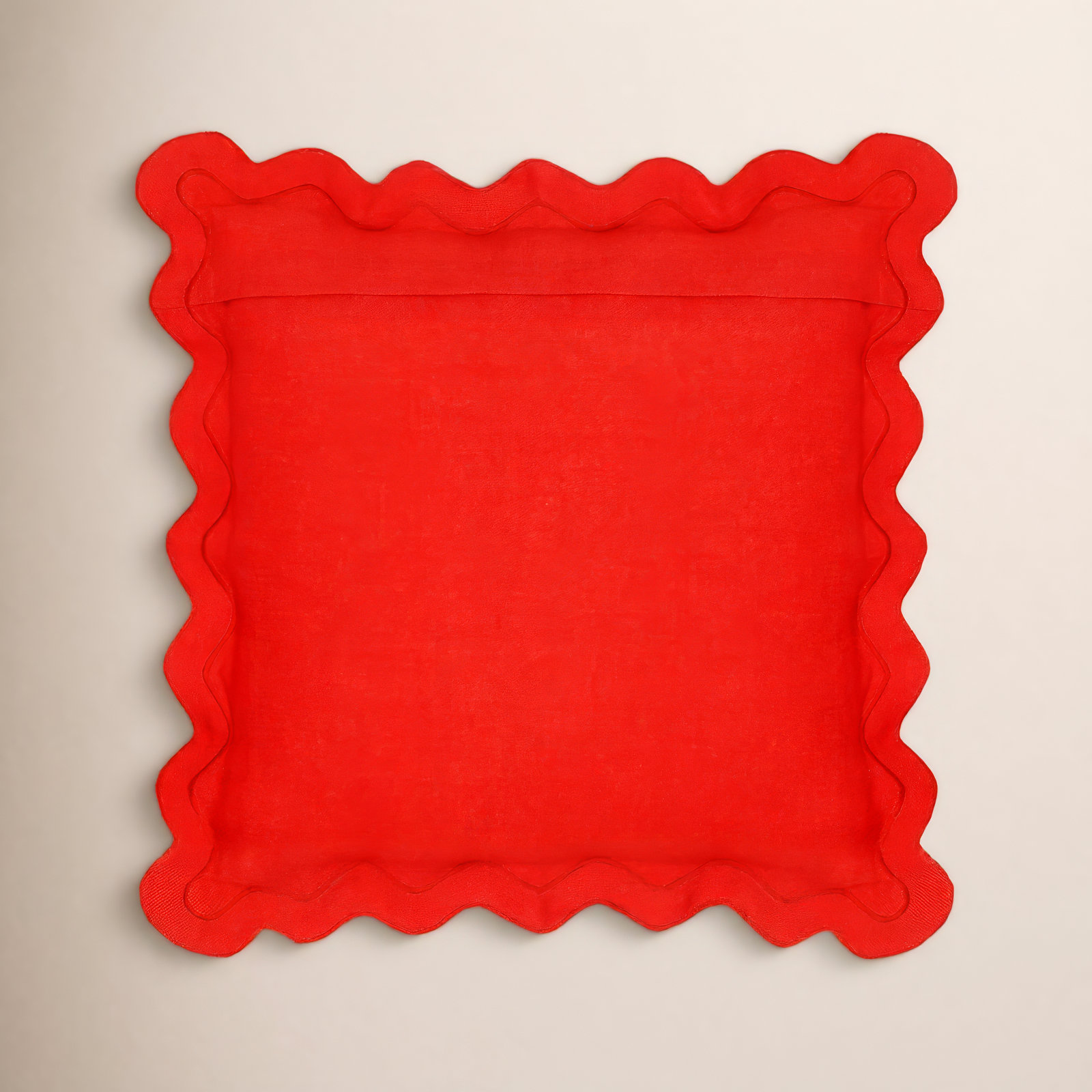Holloman 24" x 24" Linen Throw Pillow, Rust/Pink