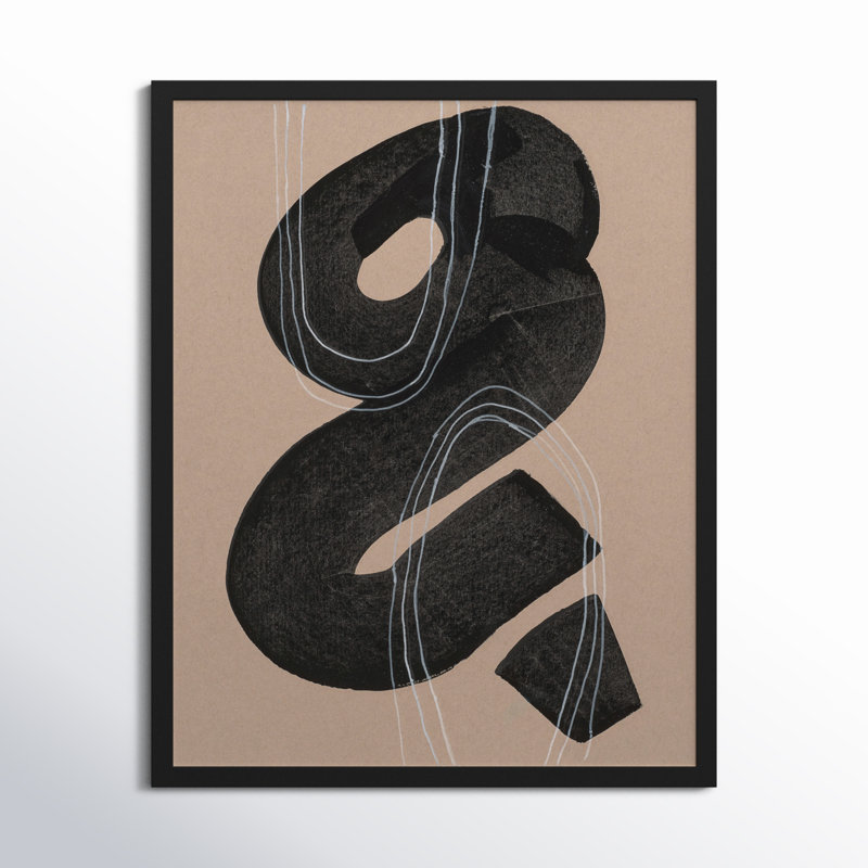 Free Form 5 by Andrea Stokes, 50" H x 40" W x 1.25" D, Black Framed