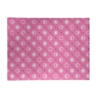 Tapis couleur rose/blanc lune phases