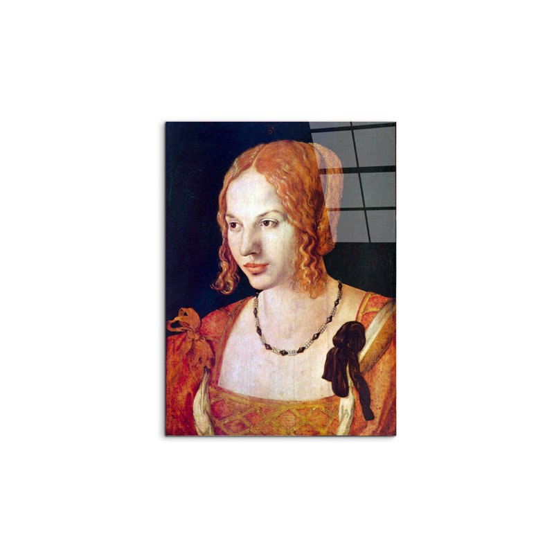 Portrait of a Venetian By Albrecht Dürer 80cm H X 60cm W CrystalArt Material Acrylic Glass Effect, Frameless Panel Lightweight Ready to Hang