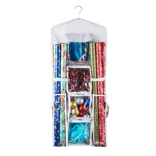 Premium Gift Wrap Organizer, Christmas Wrapping Paper Storage Bag w/Useful  Pockets for Xmas Accessories, Fits upto 24 Rolls, Underbed Storage for  Holiday Decorations, Large Capacity Storage Box, 1 Count (Pack of 1)