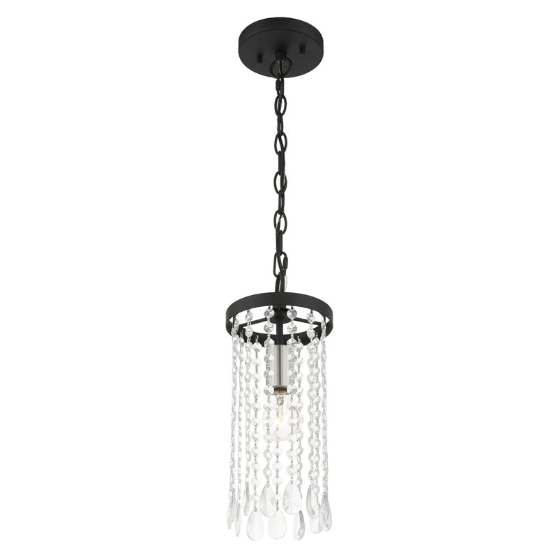 1 - Light Single Pendant, Black