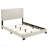 Efram Cream Upholstered Full Panel Bed