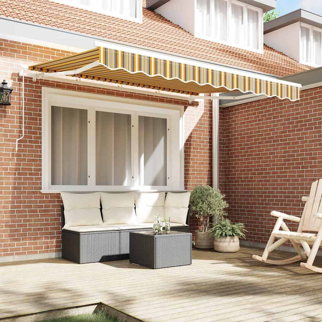 vidaXL Retractable Awning Fabric Shade Solution Outdoor Canopy Patio Sun