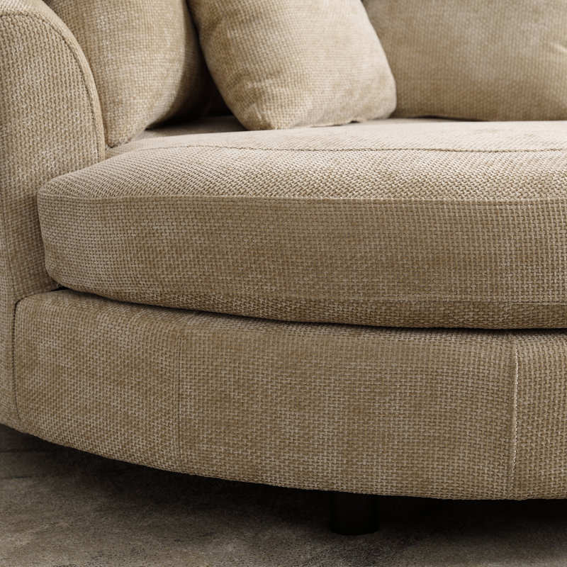 Chaise longue d'intérieur surdimensionnée à housse, Blé
