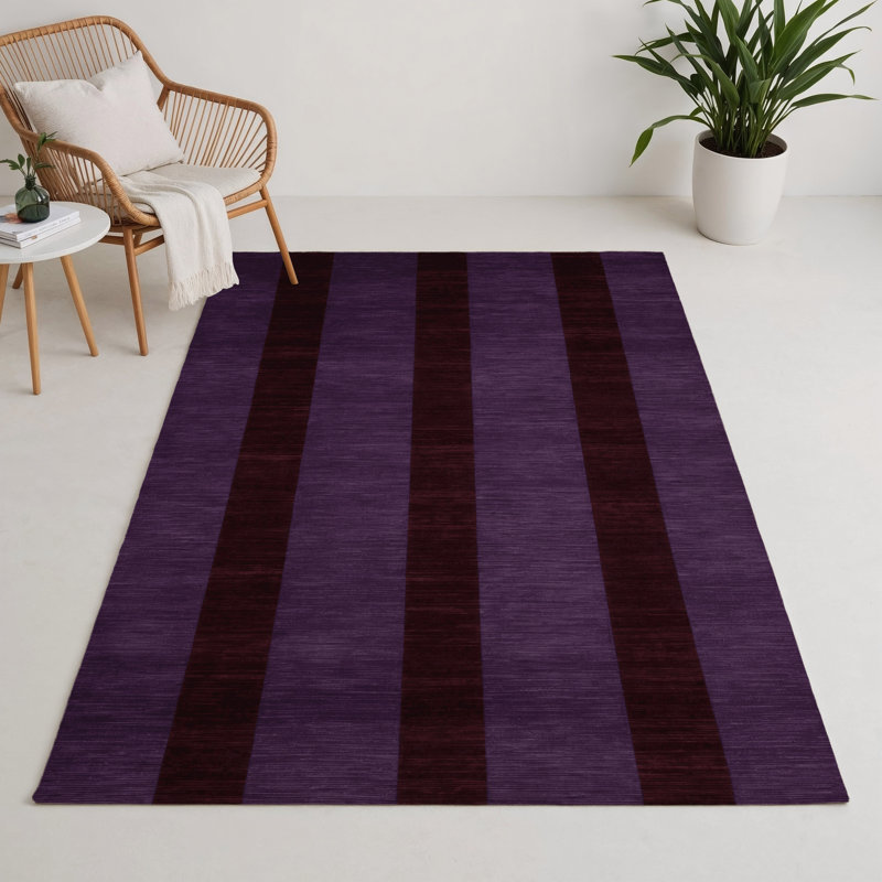 Tapis intérieur / extérieur mauve à carreaux, Rectangulaire 3 pi x 5 pi