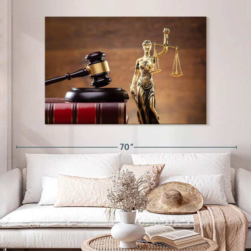 Alcaraz Golden Lady Justice, H 34 po x l 51 po