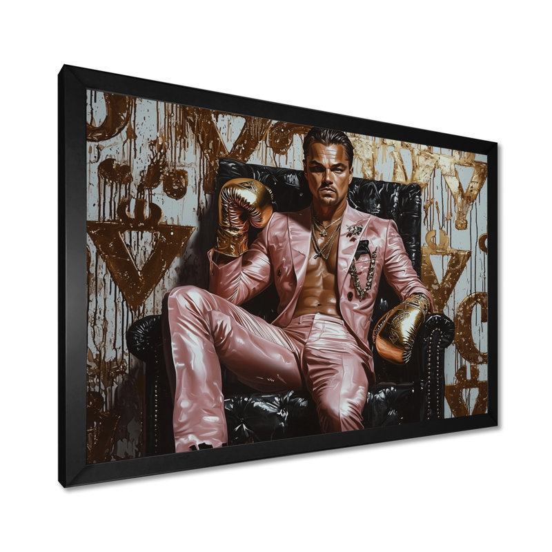Colette - Homme, art mural, salon, Cadre photo noir, H 12 po x l 20 po