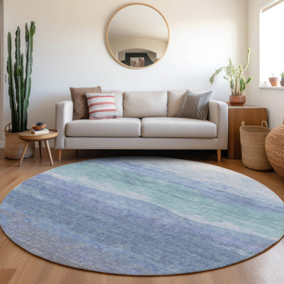 Tapis intérieur / extérieur bleu Elien