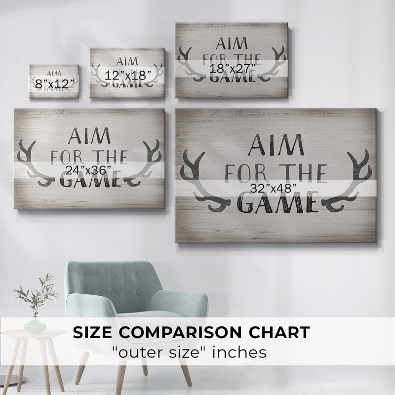 Toile tendue avec toile Aim Game, H 18 po x l 27 po