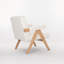 Chaise de loisirs en bois avec mains courantes et coussins-1544868753