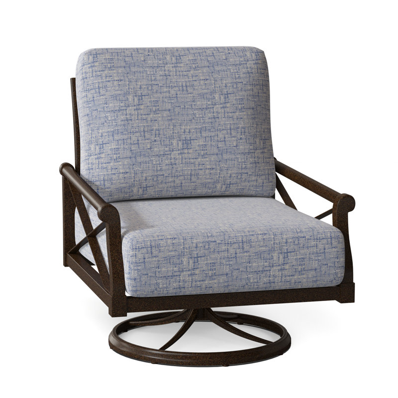 Andover Outdoor Rocker Chair, Canvas Bird's Eye Sunbrella® Canvas, Chestnut Brown