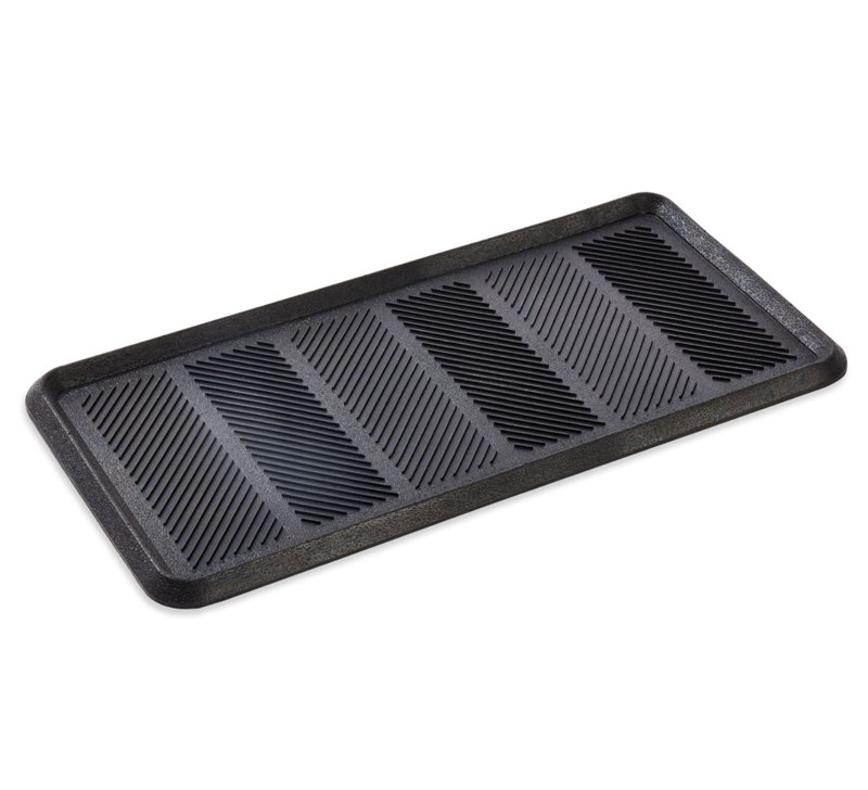 Large Black Rubber Boot Tray with Raised Edge