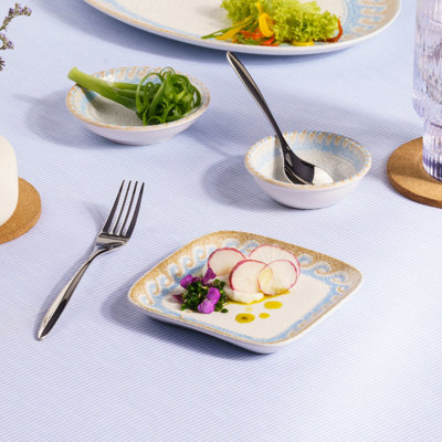 Cruise-Athena Premium Porcelain Square Plate | Athena | Microwave & Dishwasher Safe