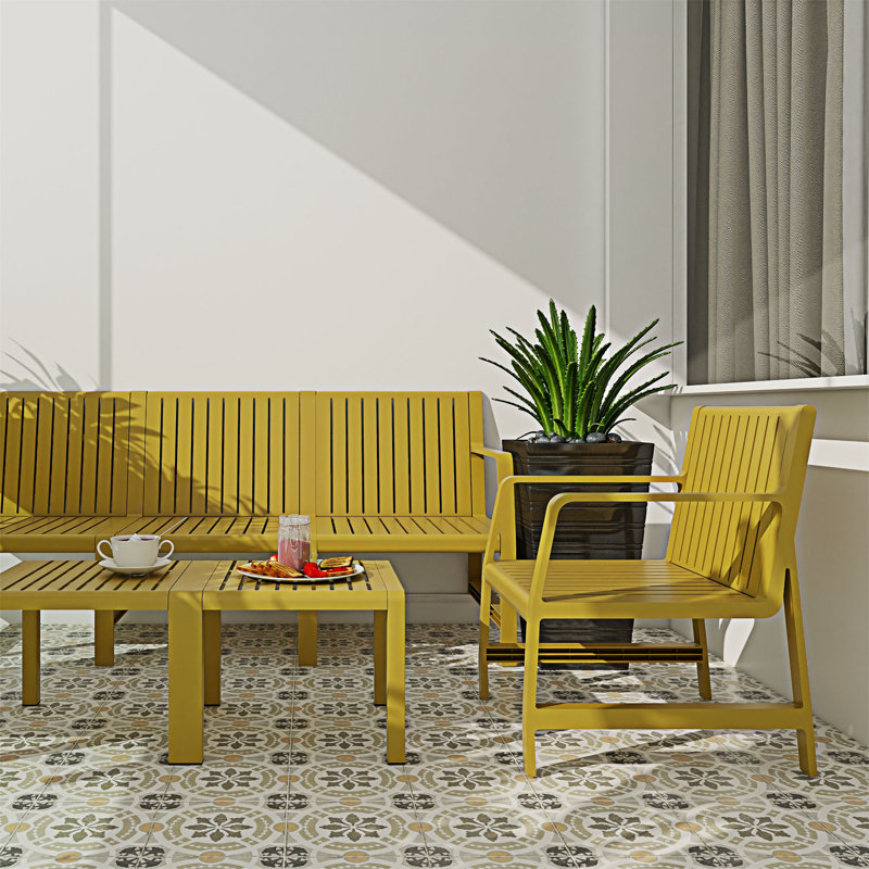 Ensemble de meubles 5 pièces, Jaune