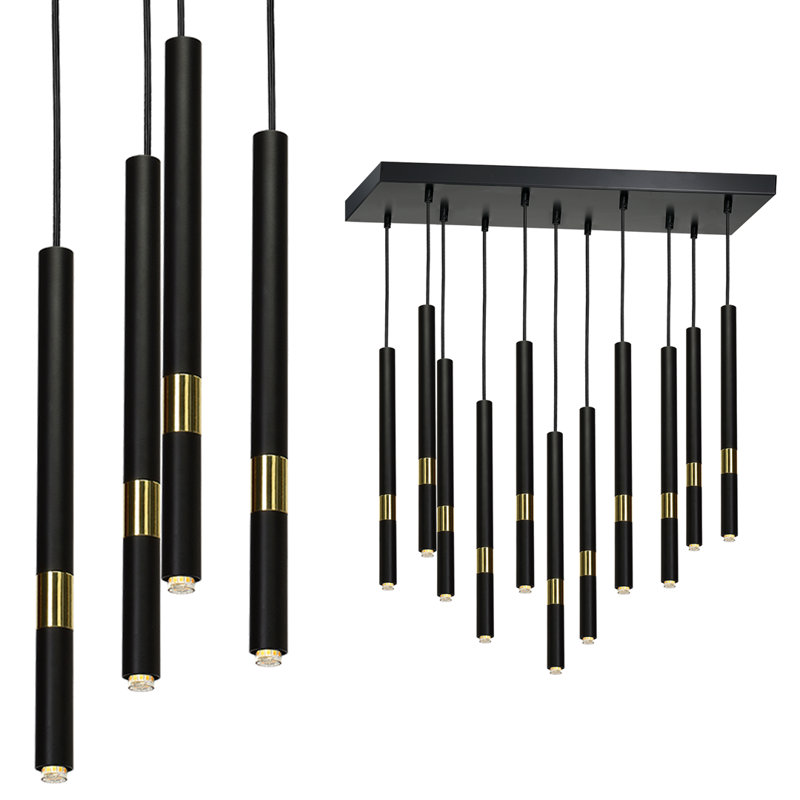 Kennesaw 11 - Light Black Cylinder Pendant