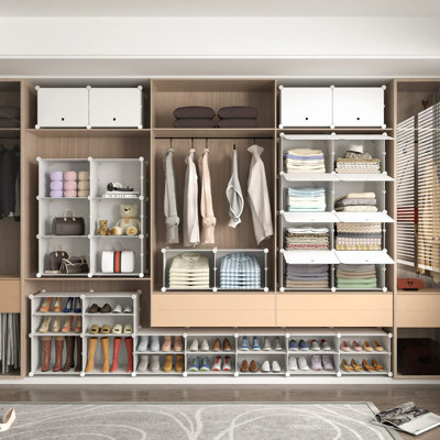 Range-chaussures, armoire de rangement pour chaussures à 6 niveaux, 24 paires d'étagères à chaussures en plastique pour vestibule, vestibule, vestibule