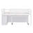 Loft Bed with Retractable Writing Desk and 4 Drawers, Wooden Loft Bed with Lateral Portable Desk and Shelves-25977994-25977995