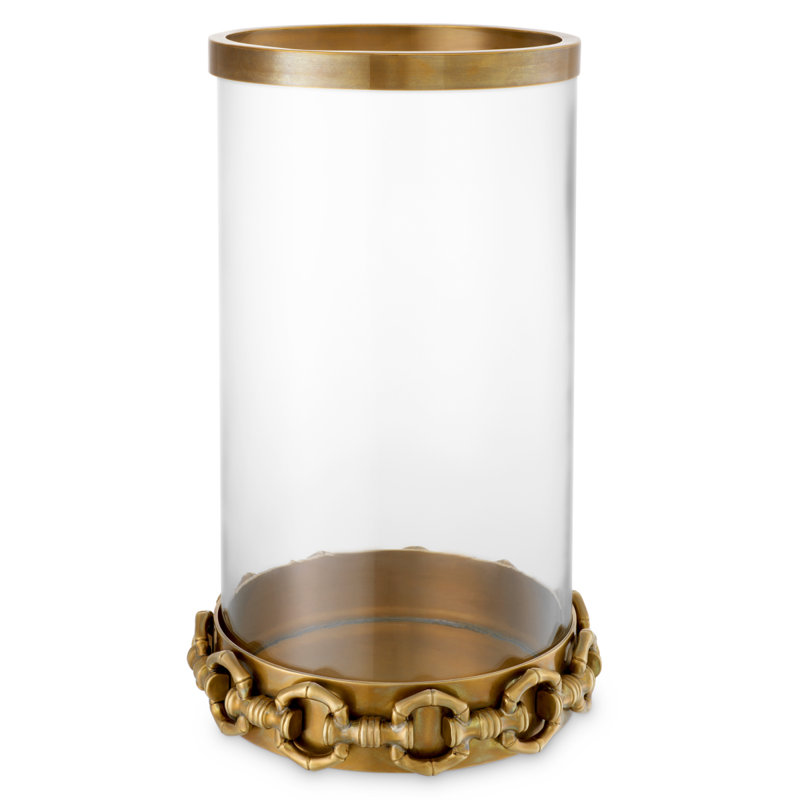 Clementine Glass Candle Holder, 16.14" H x 10.24" W x 10.24" D