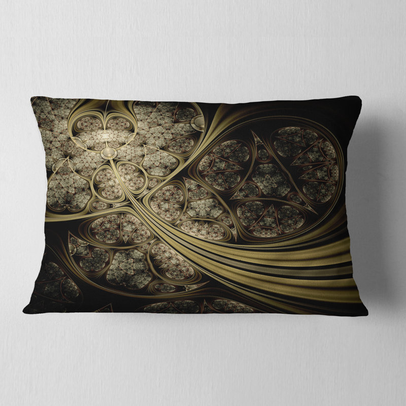 Abstract Metallic Fabric Pattern Lumbar Pillow