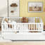 Full Size Floor Bed with Slats-1016179542-1016179537