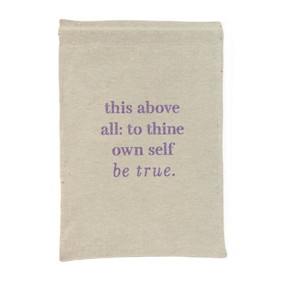 This Above All: to Thine Own Self Be True — Geometric Polygon Facets — Portrait Woven Wall Tapestry