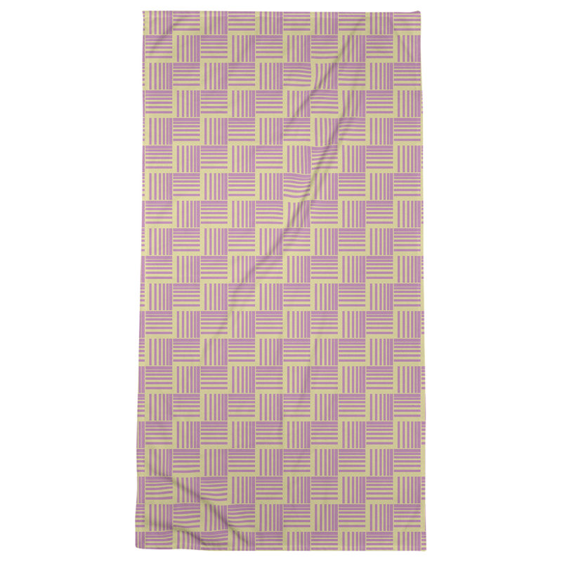 Jaya Bath Towel, Light Yellow/Pink