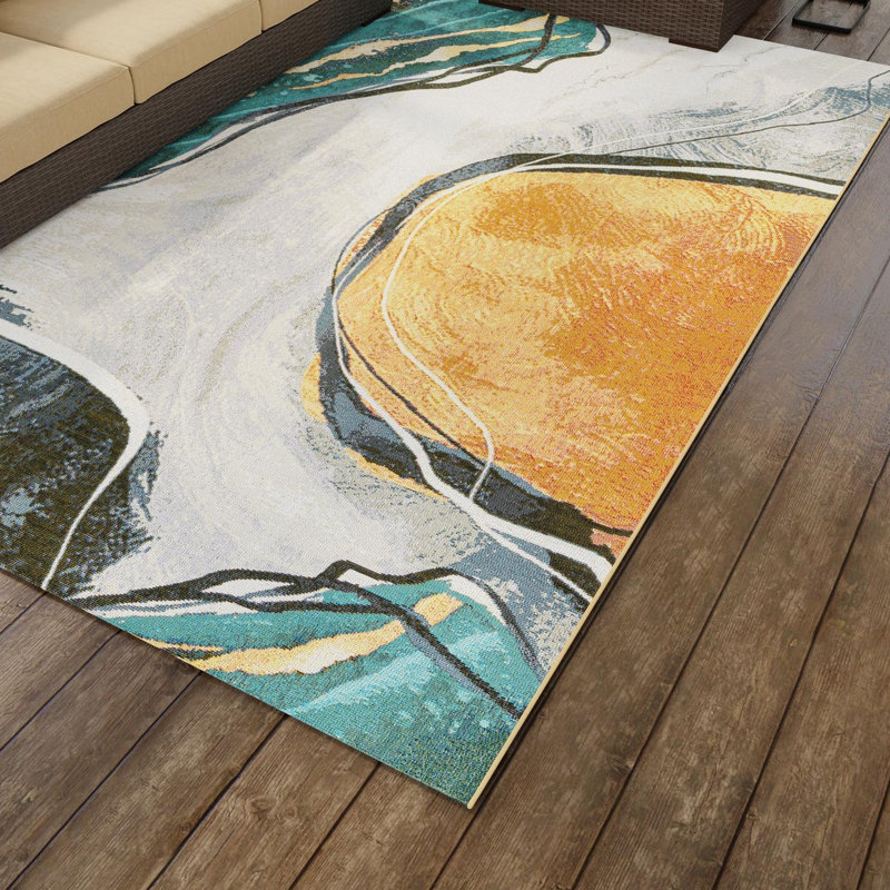 Keazia Indoor/Outdoor Area Rug, Rectangle 9' x 12'