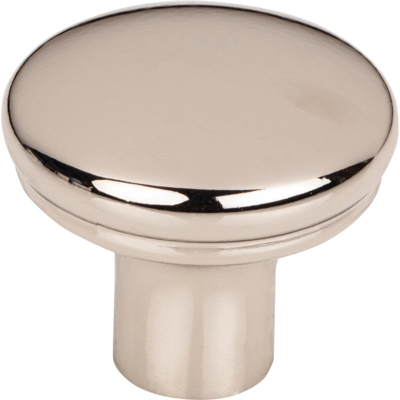 Julian 1 3/8" Length Oval Knob, 1 1/4" Length, Polished Nickel