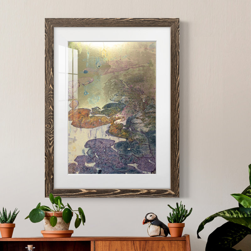 Cadre encadré de qualité supérieure Monet's Landscape III - prêt à être accroché, H 24 po x l 20 po x P 1 po, Noyer