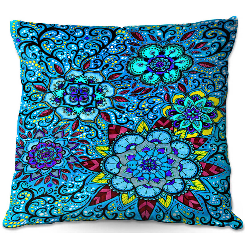 Floral Reversible Throw Pillow, 18" x 18"