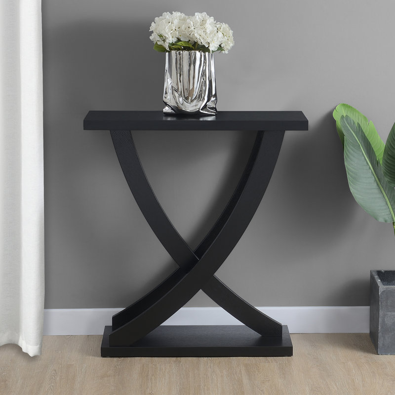 Arbri 31.25" Criss-Cross Console Table, Black