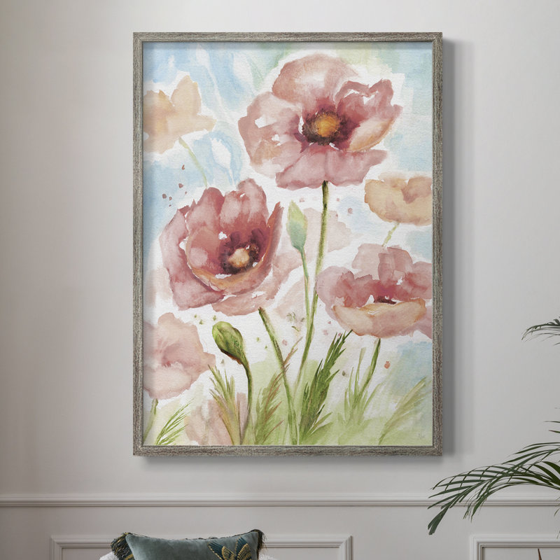 «Botanical Blush I», reproduction encadrée - bois massif, H 15 po x l 12 po