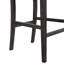  Ensemble de 2 tabourets de bar rétro de 30,5 po de hauteur avec coussin en tissu et structure en bois, gris et noir