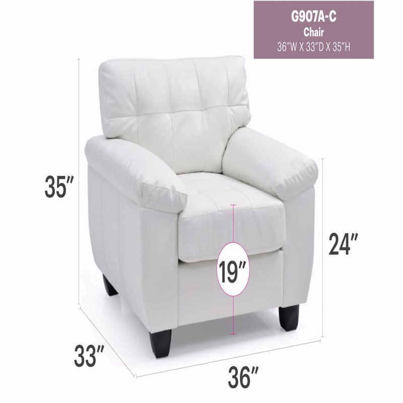 Chaise d'appoint de style moderne en blanc