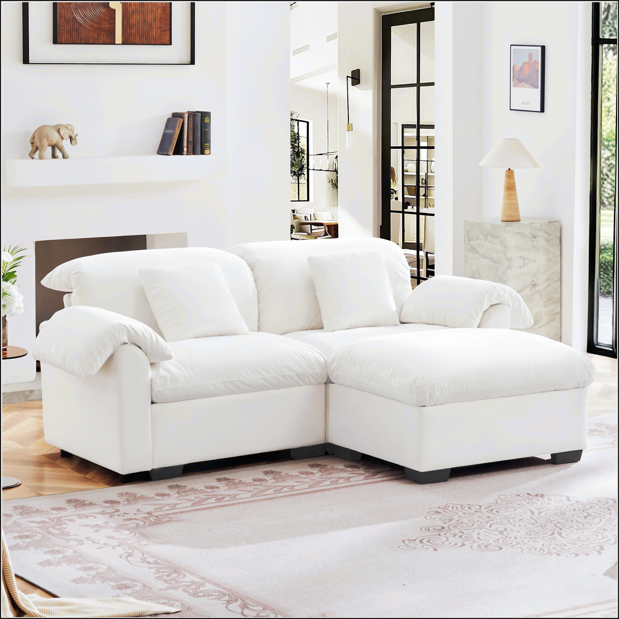 Latitude Run® 2 Seater Deep Seat Cloud Like Sectional Couch - Wayfair ...