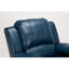 Fauteuil inclinable en cuir bleu marine Charlotte
