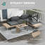 Bridget 3 Pieces Garden Furniture Set L-Shaped 4 Seater Corner Sofa Grey