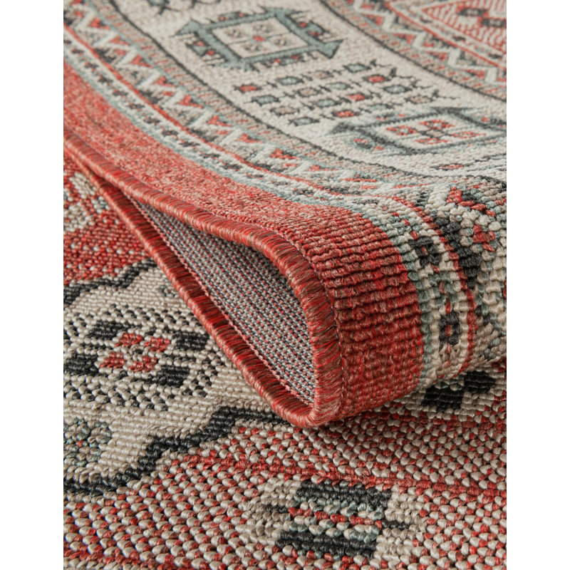 Tapis intérieur / extérieur traditionnel, Rectangle 2 pi x 3 pi 1 po