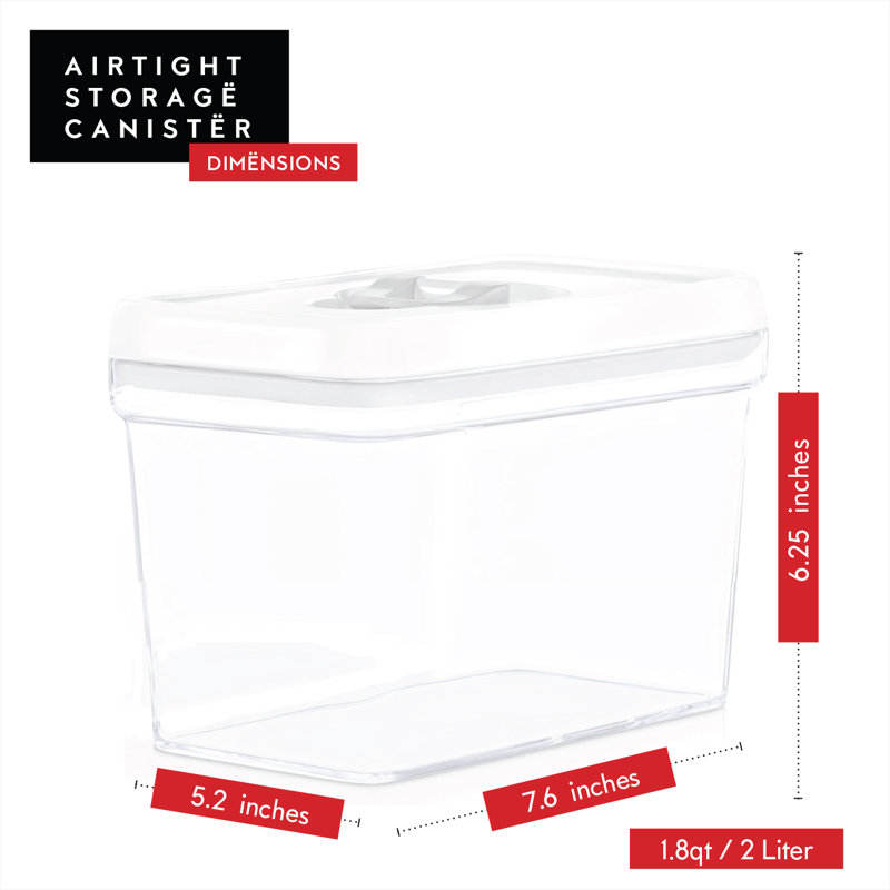 Airtight Food Storage Containers, White