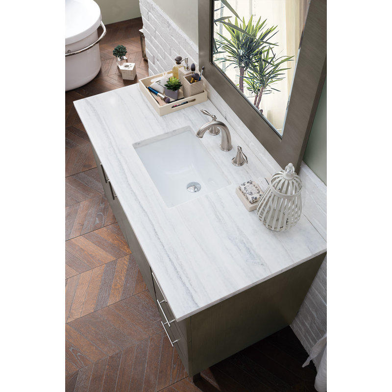 Metropolitan 48'' W Single Vanity, Silver Oak, Cala Blue