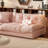 Modern Simple Pink Three-person Sofa