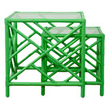 Chippendale Glass Nesting End Table
