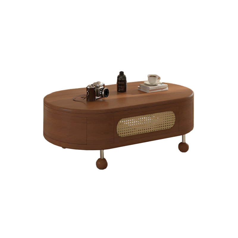 Table basse en bois avec quatre tiroirs fermés, H 16,53 po x L 47,24 po x l 27,56 po
