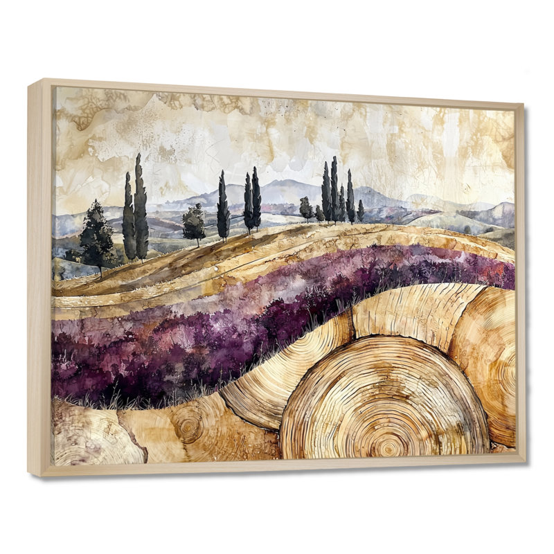 Impression sur toile Woodbridge - Vineyard, H 12 po x l 20 po, Impression encadrée flottante, Crème, crème